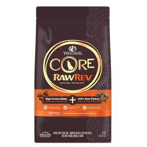 20% OFF: Wellness CORE RawRev Grain-Free Original+ 100% Raw Turkey Recipe Adult Dry Dog Food