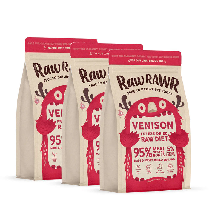 Raw Rawr Freeze Dried Raw Venison Balanced Diet For Dogs
