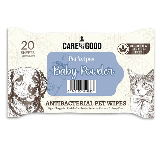 [ 🎁 GIFT WITH PURCHASE 🎁 ] WITH EVERY $75 SPENT: Care For The Good Anti-Bacteria Pet Wipes (20Pcs x 3 Assorted Scent Pack)