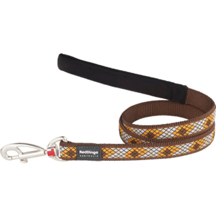 Red Dingo Monty Brown Fixed Dog Lead