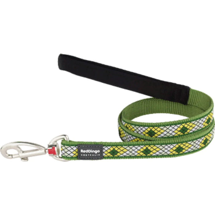 Red Dingo Monty Green Fixed Dog Lead
