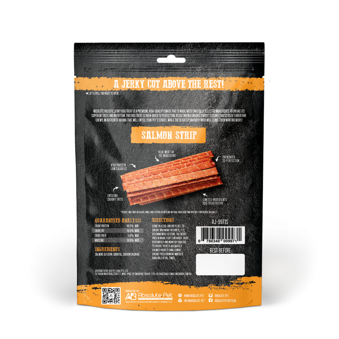 20% OFF: Absolute Holistic Oven Dried Salmon Loin Strip Jerky Dog Treats