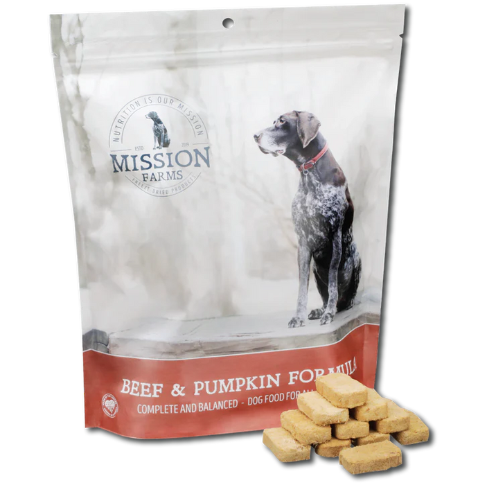 Mission Farms Freeze Dried Raw Grass-Fed Beef & Pumpkin Complete & Balanced Formula For Dogs