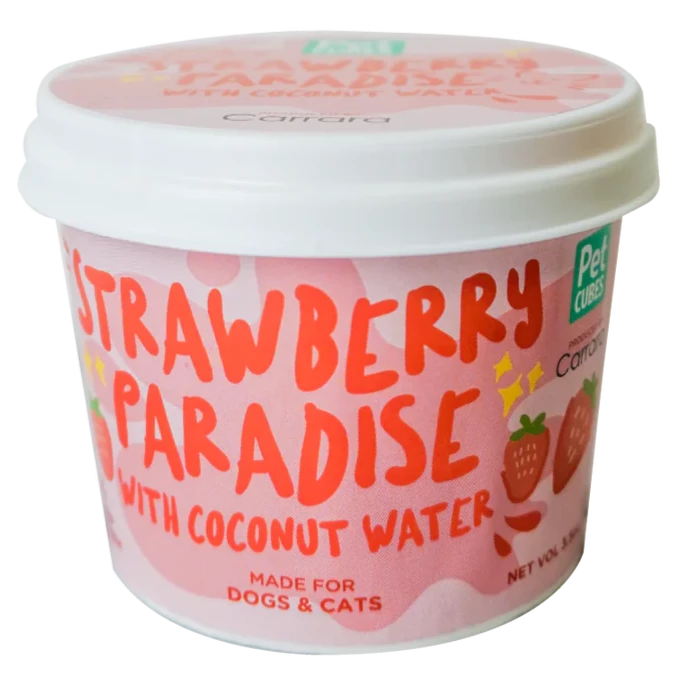 Pet Cubes Strawberry Paradise Ice Cream For Dogs & Cats