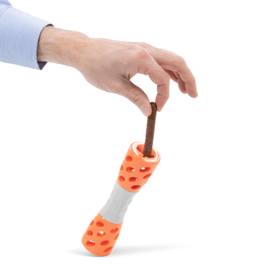 10% OFF: Messy Mutts Orange Totally Pooched Toss'n Hourglass Dog Toy