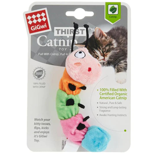 GiGwi Thirst For Catnip Caterpillar Toy For Cats