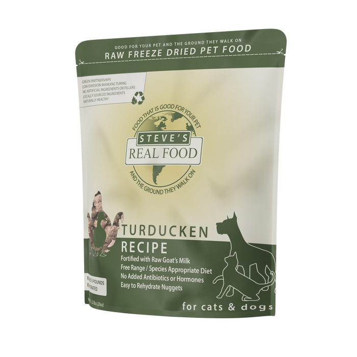 Steve's Real Food Freeze Dried Turducken Nuggets Diet For Dogs & Cats