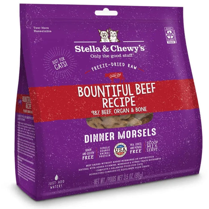Stella & Chewy's Freeze-Dried Raw Bountiful Beef Dinner Morsels For Cats