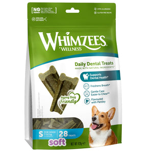 Whimzees Soft Small Natural Dental Dog Chews (28Pcs)
