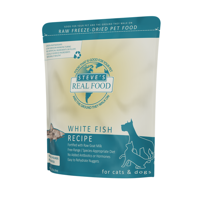 Steve's Real Food Freeze Dried Whitefish Nuggets Diet For Dogs & Cats
