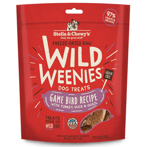Stella & Chewy’s Freeze-Dried Raw Wild Weenies Game Bird Recipe Dog Treats