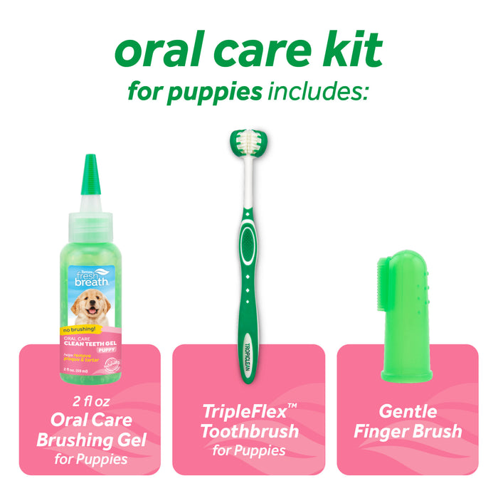 20% OFF: TropiClean Fresh Breath Oral Care Kit For Puppies