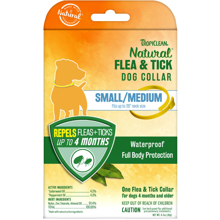 20% OFF: TropiClean Natural* Flea & Tick Collar For Small/Medium Dogs