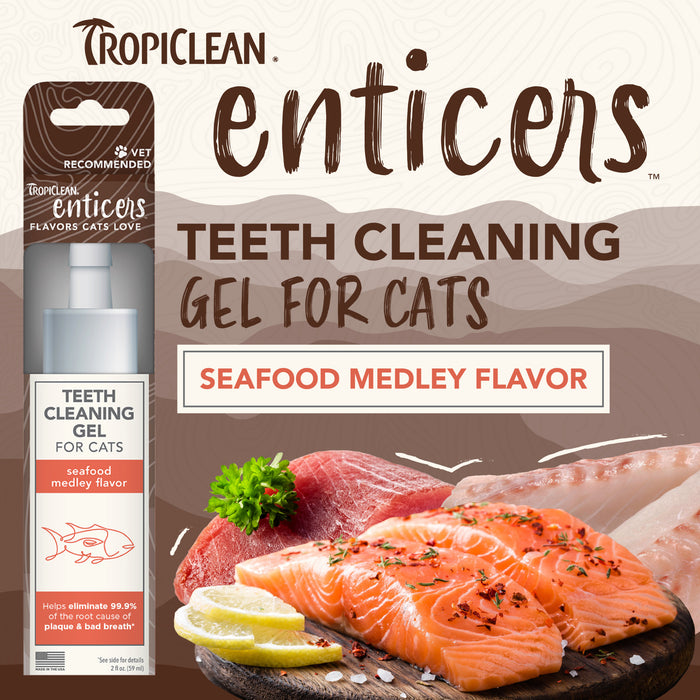 20% OFF: TropiClean Enticers Seafood Medley Flavo Teeth Cleaning Gel For Cats