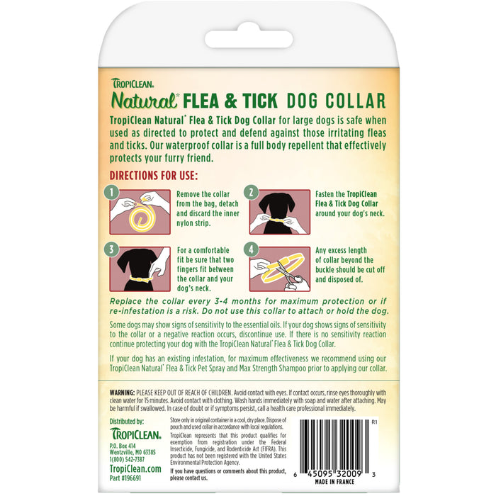20% OFF: TropiClean Natural* Flea & Tick Collar For Large Dogs
