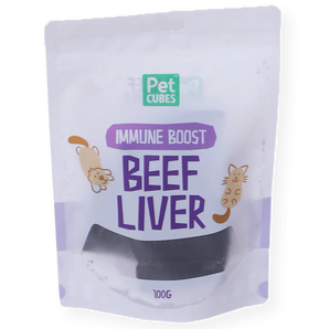 Pet Cubes Air-Dried Beef Liver Treats For Dogs & Cats