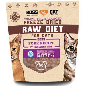 Boss Cat Freeze Dried Raw Diet Pork Recipe Cat Food