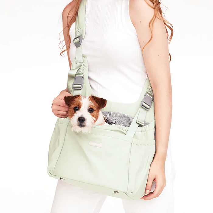 Pups & Bubs Carry Me Pet Carrier Mint Green Crossbody Bag
