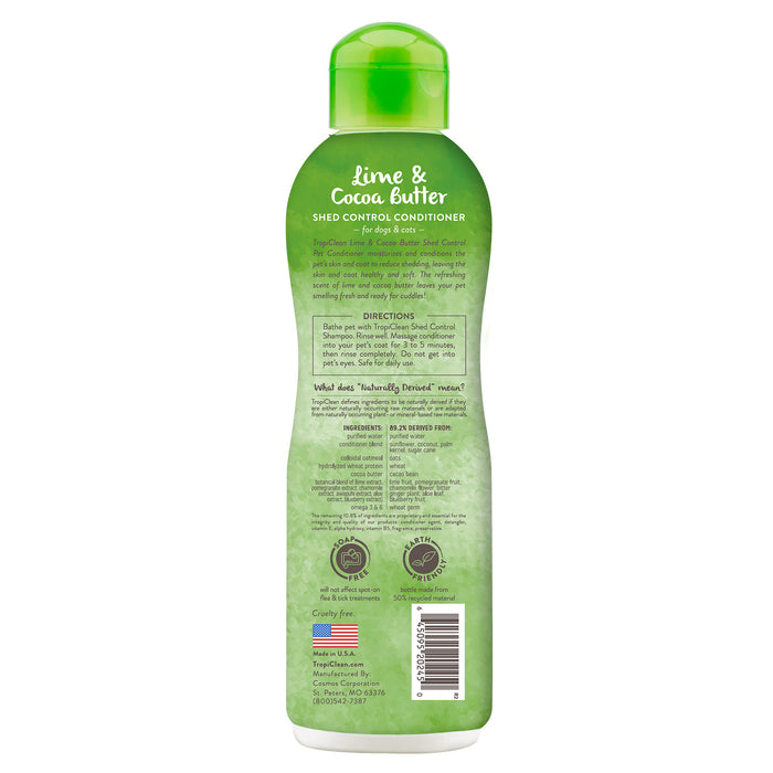 20% OFF: TropiClean Lime & Cocoa Butter Shed Control Conditioner For Dogs & Cats