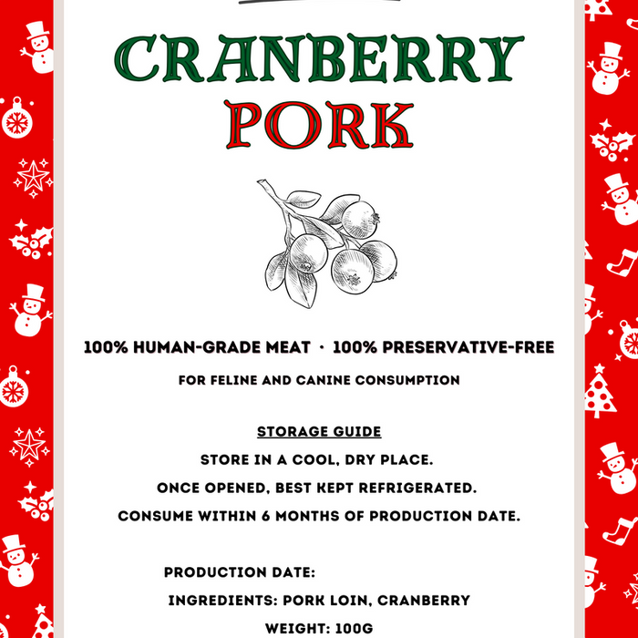 Pawff Cranberry Pork Jerky Treats For Dogs