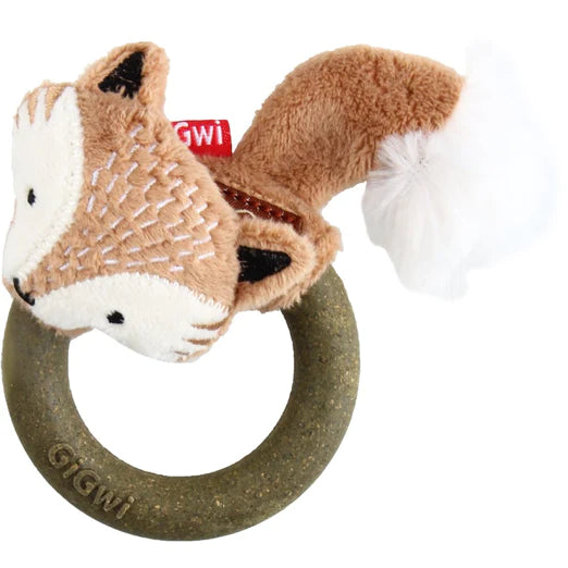 GiGwi Eco Catch & Scratch Fox With Silvervine Ring For Cats