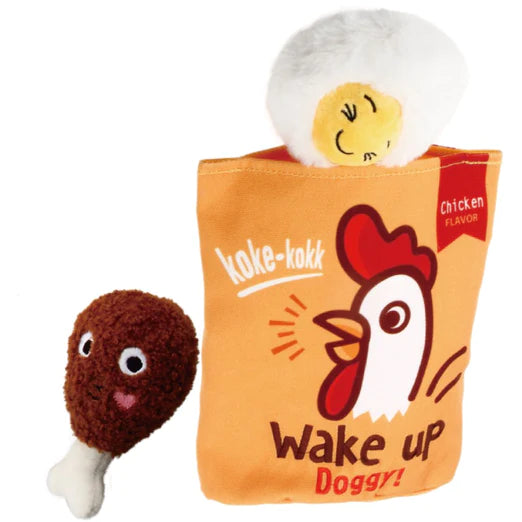 GiGwi Chicken Snack Bag With Squeaker & Crinkle Paper Dog Toy (3Pcs)
