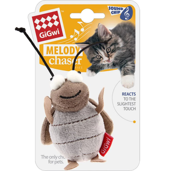 GiGwi Melody Chaser Cricket With Sound Chip Plush Toy For Cats
