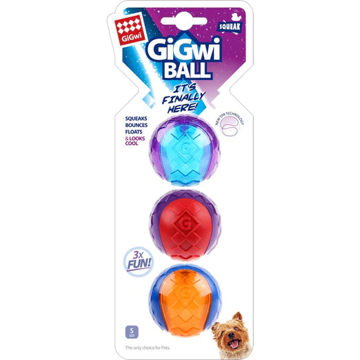 GiGwi Small Ball With Squeaker For Dogs (3Pcs)