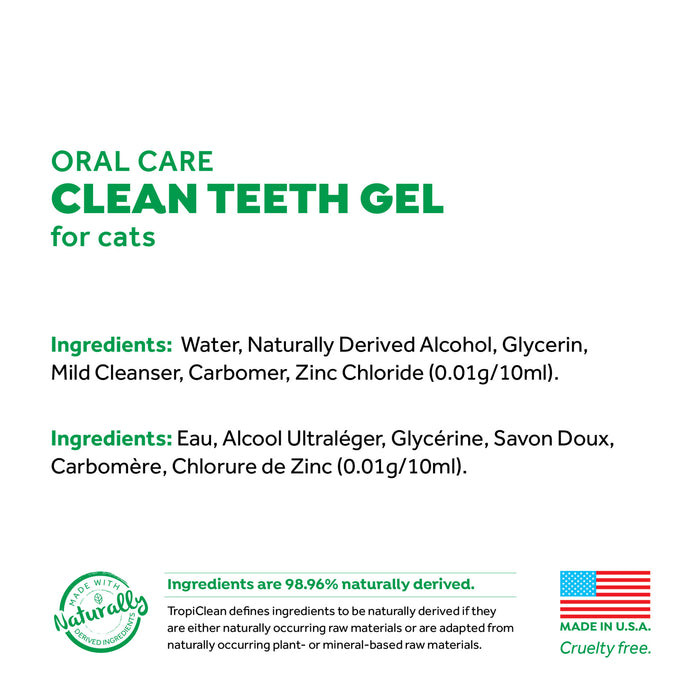 20% OFF: TropiClean Fresh Breath Oral Care Clean Teeth Gel For Cats