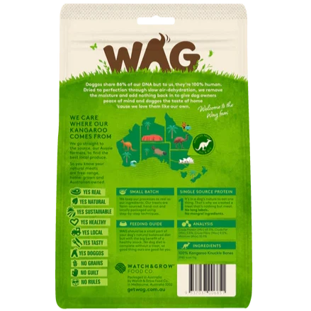 WAG Kangaroo Knuckle Bone (Pack Of 5) Treats For Dogs