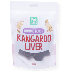 Pet Cubes Air-Dried Kangaroo Liver Treats For Dogs & Cats