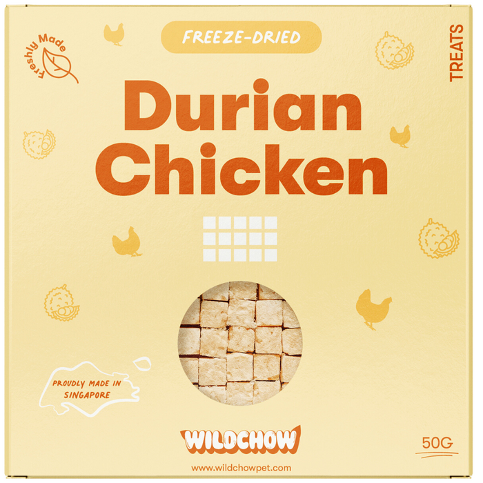 WildChow Freeze Dried Durian Chicken Treats For Dogs