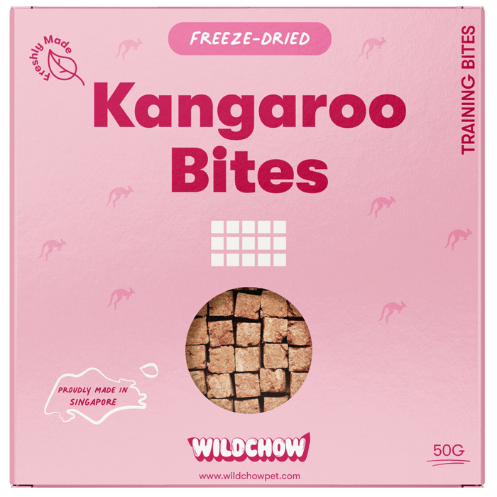 WildChow Freeze Dried Kangaroo Training Bites For Dogs & Cats