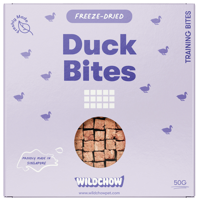 WildChow Freeze Dried Duck Training Bites For Dogs & Cats