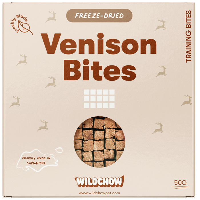WildChow Freeze Dried Venison Training Bites For Dogs & Cats