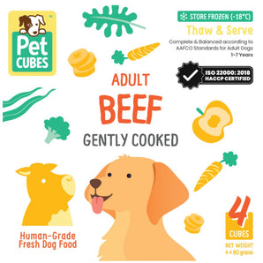 Pet Cubes Complete Gently Cooked Beef Fresh Food For Dogs