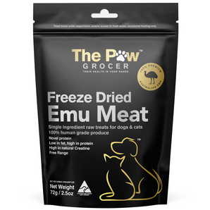 25% OFF: The Paw Grocer Black Label Freeze-Dried Emu Meat Treats For Dogs & Cats