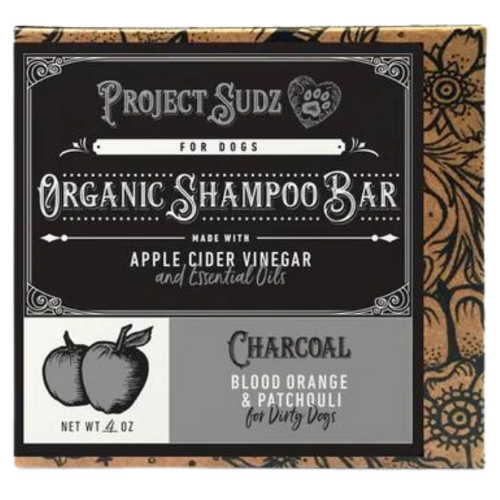 15% OFF: Project Sudz Charcoal Organic Shampoo Bar (Blood Orange & Patchouli) For Dirty Dogs & Cats