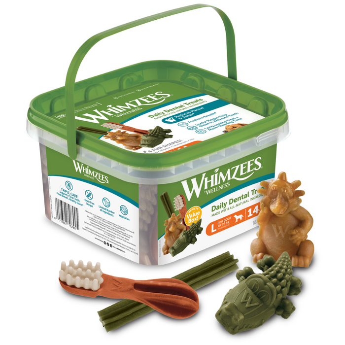 $10 OFF: Whimzees Variety Large Natural Dental Dog Chews Value Box (14Pcs)