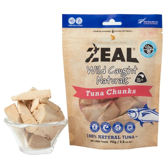 35% OFF: Zeal Wild Caught Naturals Tuna Chunks For Dogs & Cats