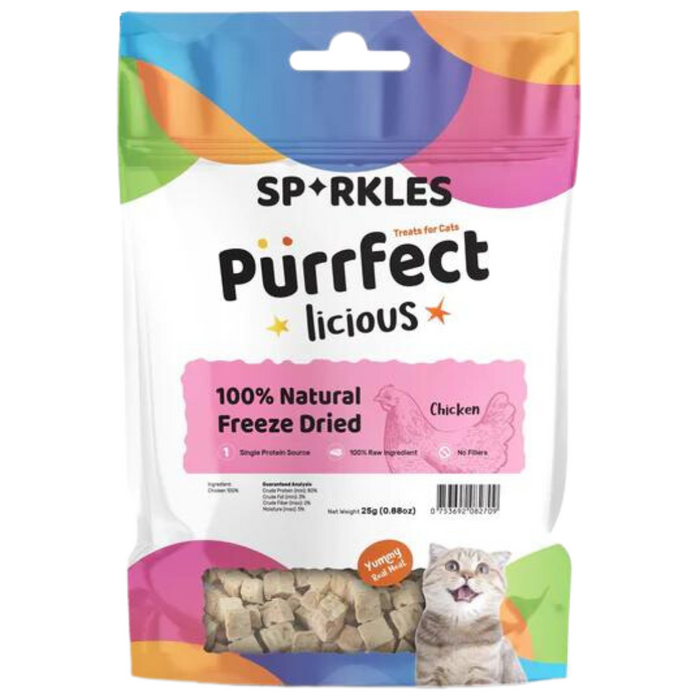 Sparkles Purrfect-licious Freeze Dried Chicken Bites For Cats