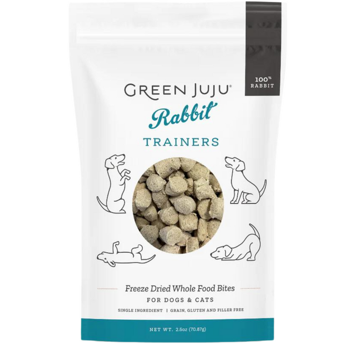 Green Juju Freeze Dried Rabbit Trainers Whole Food Bites For Dogs & Cats