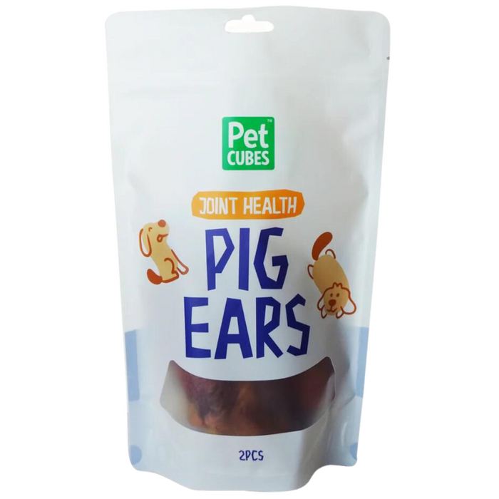 Pet Cubes Air Dried Pig Ears Treats For Dogs