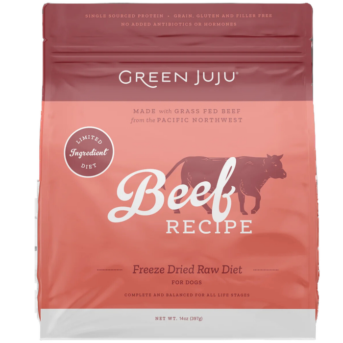 Green Juju Freeze Dried Raw Beef Recipe For Dogs