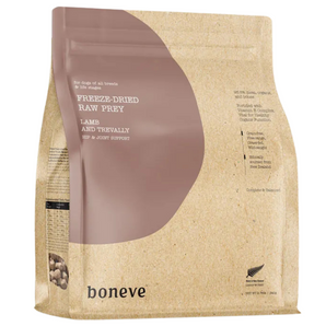 15% OFF: Boneve Freeze-Dried Free-Range, Grass-Fed Lamb & Wild-Caught Trevally Food For Dogs