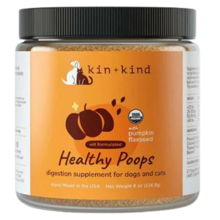 Kin + Kind Organic Healthy Poops Digestion Supplement For Pets