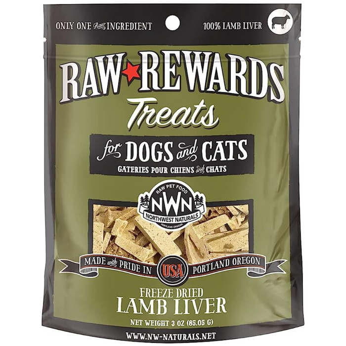 20% OFF: Northwest Naturals Raw Rewards Freeze Dried Lamb Liver Treats For Dogs & Cats