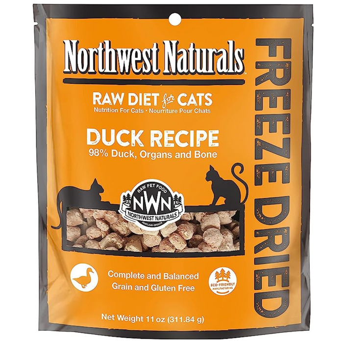 20% OFF: Northwest Naturals Freeze Dried Duck Recipe Nibbles Raw Diet Cat Food