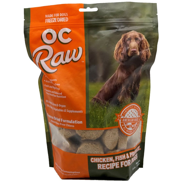 OC Raw Freeze Dried Raw Chicken, Fish & Produce Recipe Sliders For Dogs