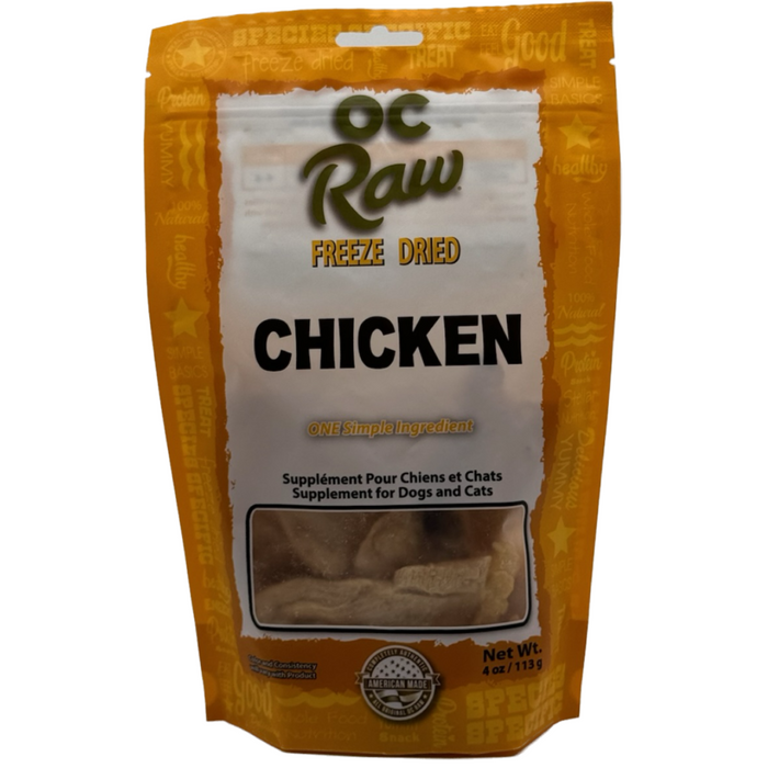 OC Raw Freeze Dried Raw Chicken Pieces Treats For Dogs & Cats